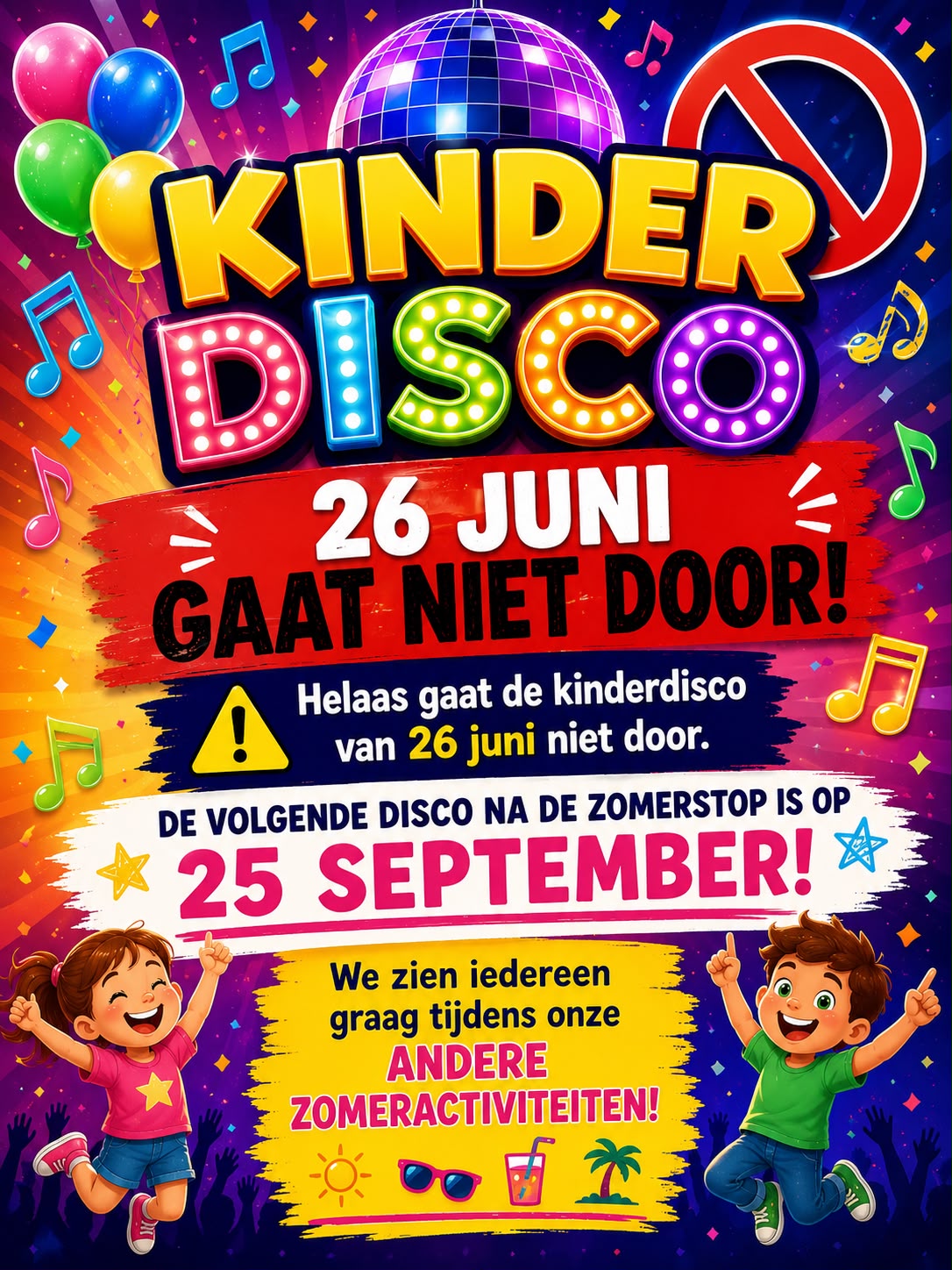 Mededeling disco September 2026